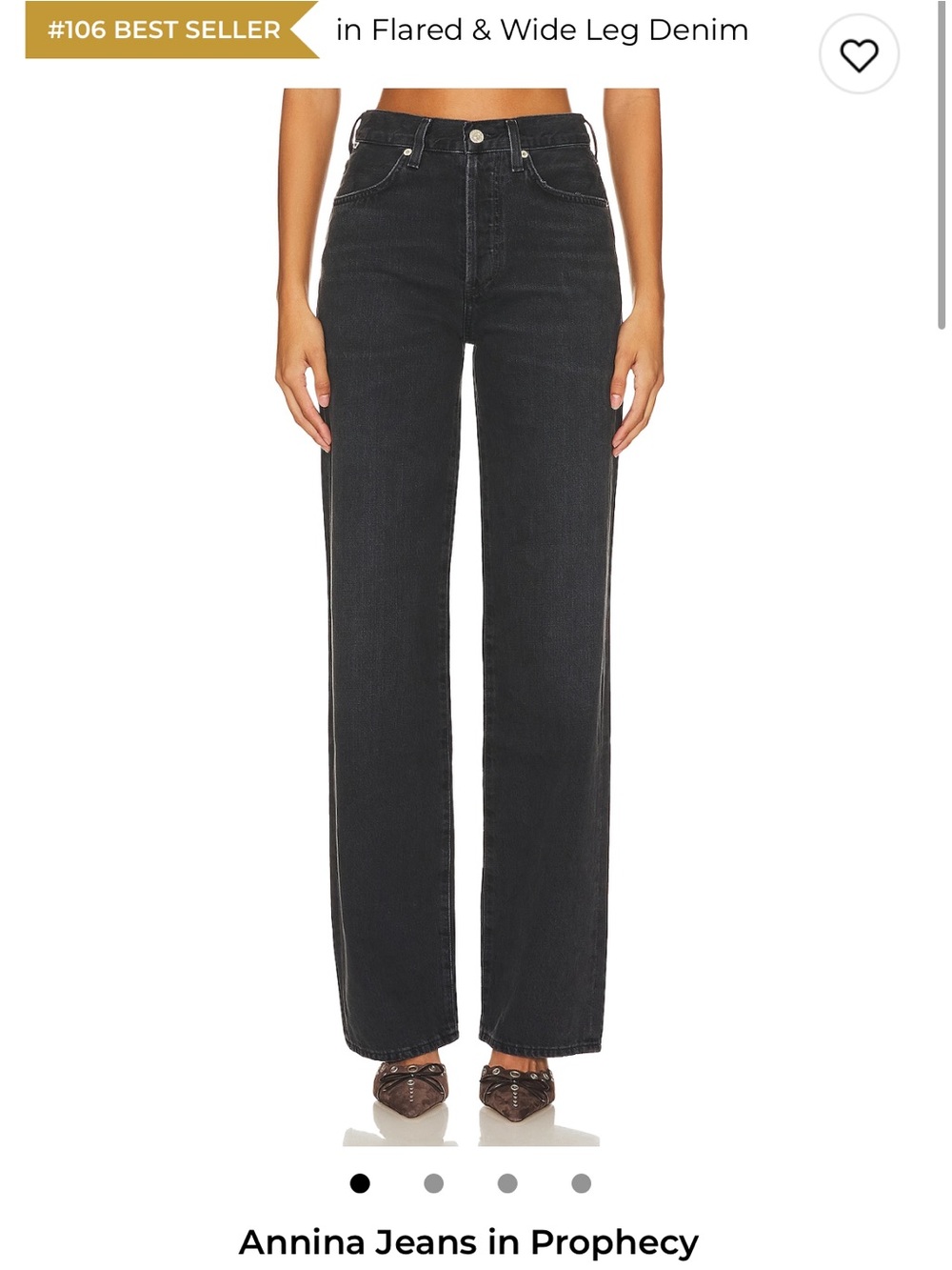 Citizens Of Humanity Annina Straight Leg Jeans in Black